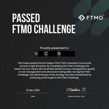 Passed FTMO Challenges proof 10 of 14
