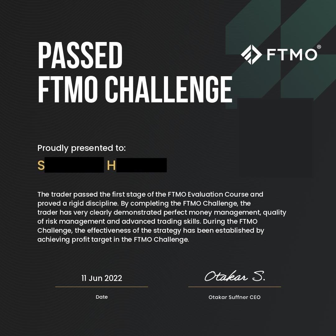 Passed FTMO Challenges proof 5 of 14