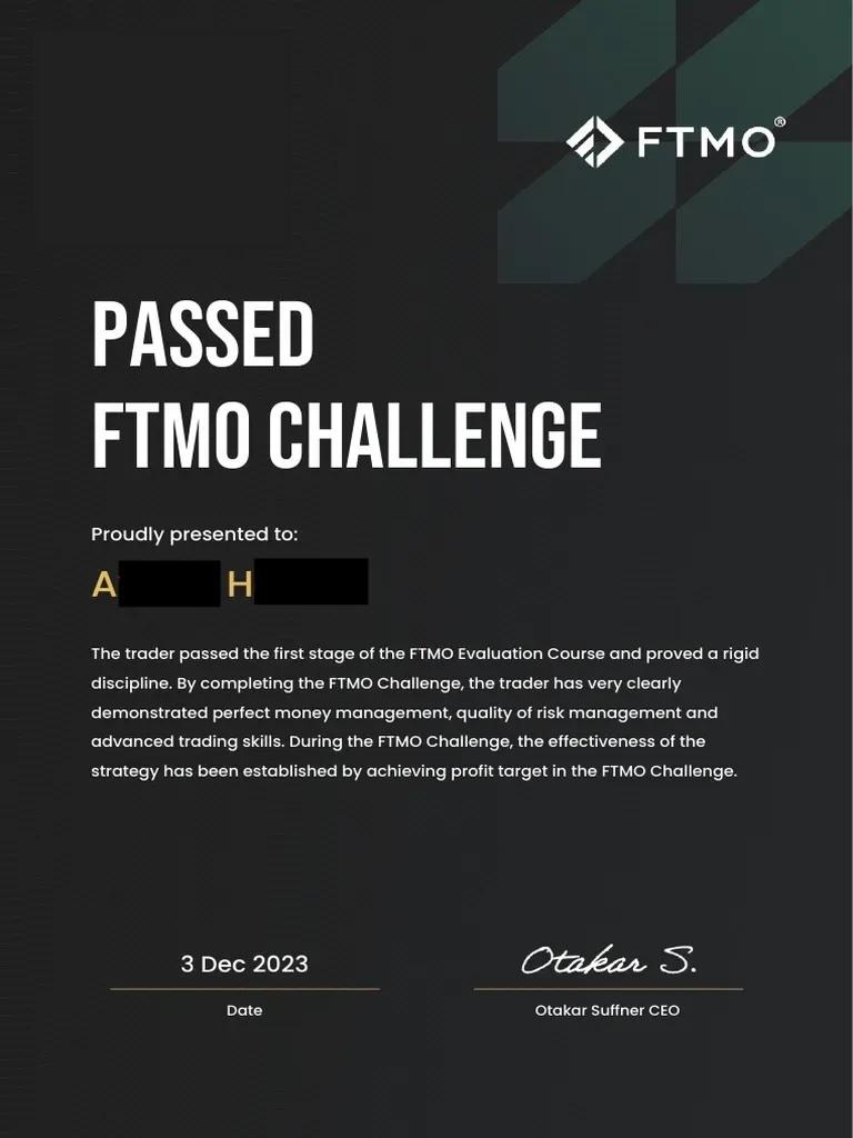 Passed FTMO Challenges proof 7 of 14