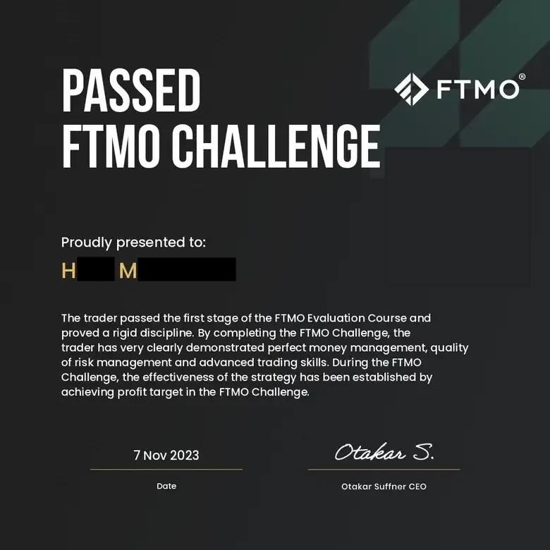 Passed FTMO Challenges proof 8 of 14